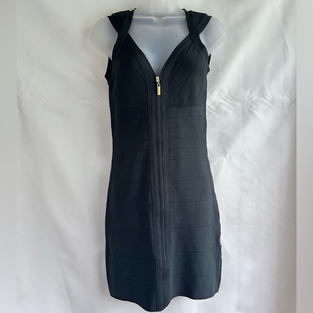 Dark Green Bebe Knit Mini Dress